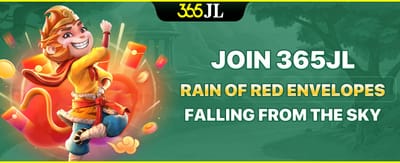 Join 365JL Rain of red envelopes Falling from the sky promotion banner